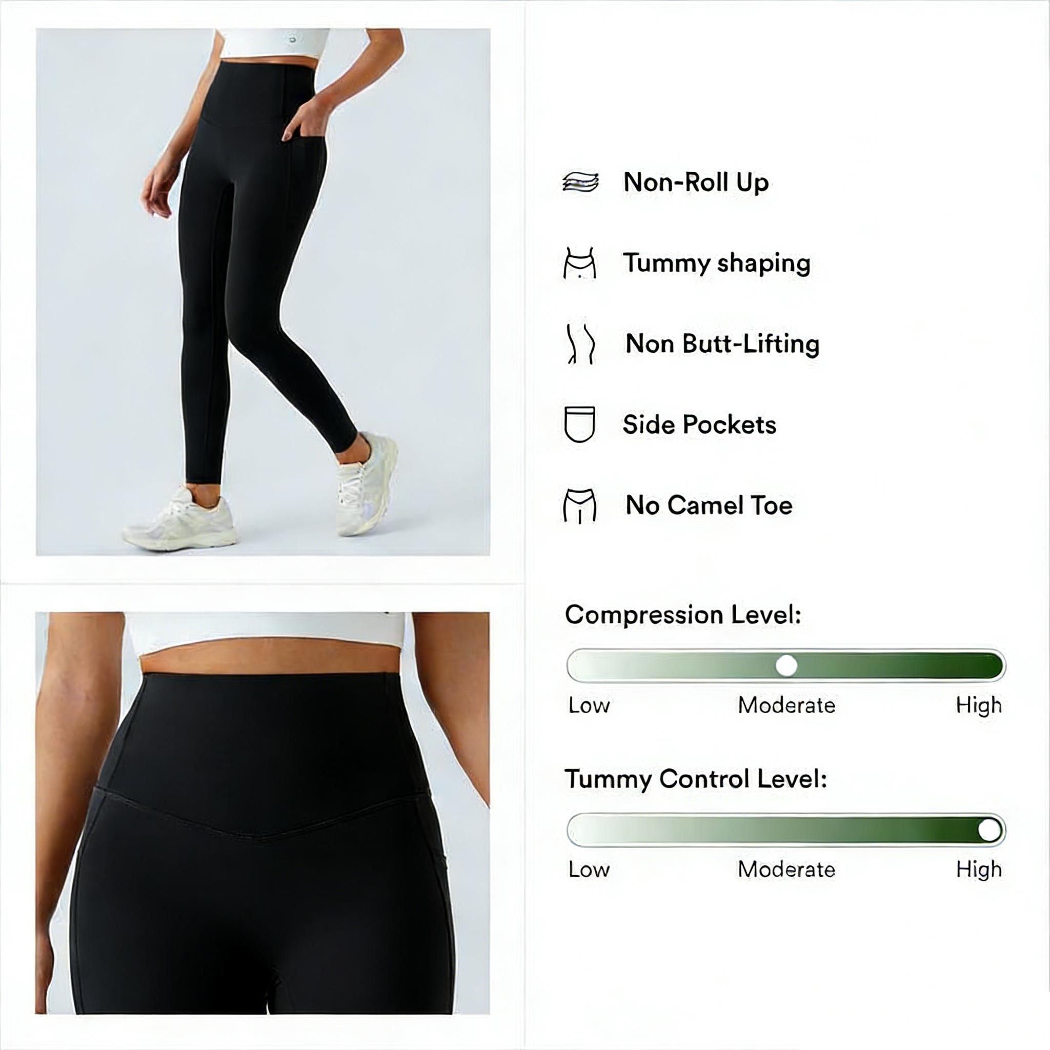 High Waisted Workout Yoga Leggings Tummy Control Butt Lifting with Pockets Breathable Gym Sportswear for Women