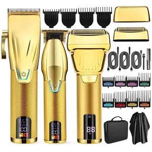 Professional Hair Clipper Set, 1 Box 3 in 1 Electric Hair Trimmer Set, Wireless Hair Clipper Set, Hair Cutting Machines, Barber Kit, Grooming Kit for Men, Great for Hair and Beard Styling,  Trimmers for Men