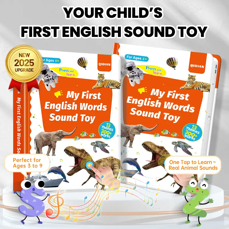 Kids Talking Sound Book Gift Set – 13 Themes, 300+ Words, 6 Songs & Piano – Educational Toy for Ages 1–6, Perfect Holiday & Birthday Gift