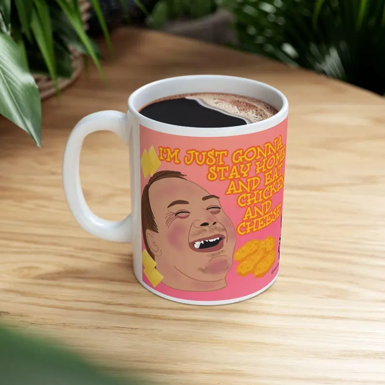 [Sale off up to 65%] Love on the Spectrum CHICKEN & CHEESE Frankie Tanner Roommate Funny Ceramic 11oz, 15oz Reality Tv Coffee Mug , Friend, Birthday Gift