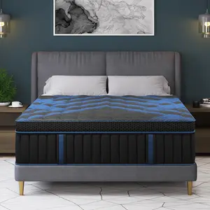 14Inch Queen Hybrid Memory Foam Mattress in a Box | Pocket Spring + Zoned Support | Comfortable, Pressure Relief, Medium Firmness, CertiPUR-US Certified(mattresses | queen size 14x80x60inch mattress)