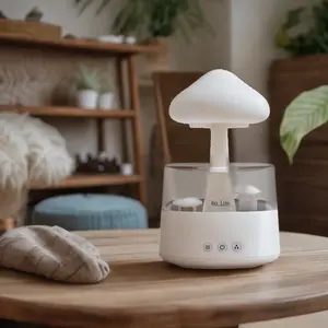 Raining Cloud Aromatherapy Diffuser – A Calming White Noise Humidifier with Micro Rainfall Effect and Multi-Color LED Clouds. Ideal for Deep Sleep, and Mood Enhancement. Features an Adjustable Timer, Essential Oil Compatibility, perfect Christmas Gift.