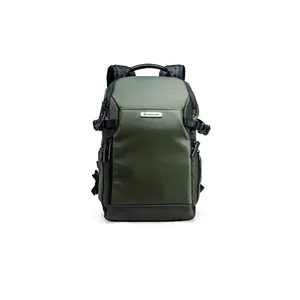 Vanguard VEO SELECT 37 BRM GR Backpack Green Ultimate Transformer with Full Rear Opening Quick-Shot Bag Features Laces Zipper Closure