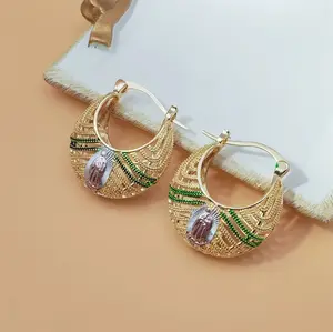 14K Gold Plated Our Lady of Guadalupe Hoop Earrings, Enamel Filigree Virgen Mary Earrings for Women, Religious Catholic Jewelry
