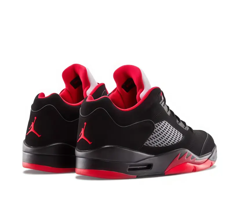 Brand New Pure Black Bright Red Inner Fashion High Top Basketball Shoes Lightweight Visible Air Cushion Midsole Unisex For Men Women Reduce Foot Pressure Relieve Walking Fatigue