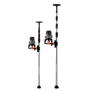 15.4Ft 4.7m Professional Laser Level Pole Telescopic Rod Compatible with Any Level Instrument with Complete Accessories Thickened Stainless Steel Tube Easy to Use Reliable