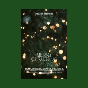 Elegant Christmas Tree Postcard– Set of 40