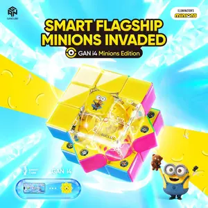 GAN Minions i4 Maglev, Bluetooth Speed Cube 3x3, Omni-Directional Smart Core, App Connected Magnetic Speedcube with Charging GANPod, Gift for Kids Adults, Gyroscope Timer Movement Tracking, UV Version