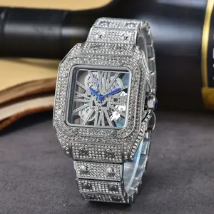 Classic luxury watch with a square dial and diamond-set design – elegant and sophisticated, suitable for both men and women.