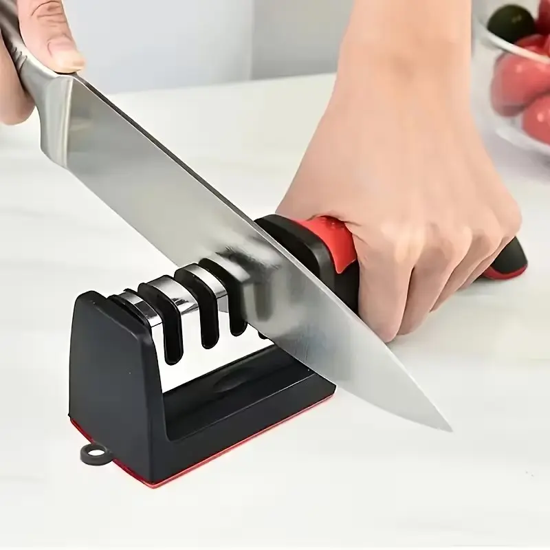 Kitchen Knife Sharpening Tool, Quick Edge Restoration & Durable Sharpness, Step-By-Step Grinding, Ideal for Various Cutting Kitchen Knives, Home Kitchenware