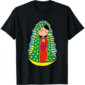 Elegant Catholic Mary Inspired T-Shirt Design For Devotees