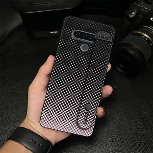 Anti-knock Plain color Phone Case For LG K71 protective commerce simple Phone Holder Waterproof geometry personality Durable Wristband masculine Dirt-resistant Anti-dust Silicone