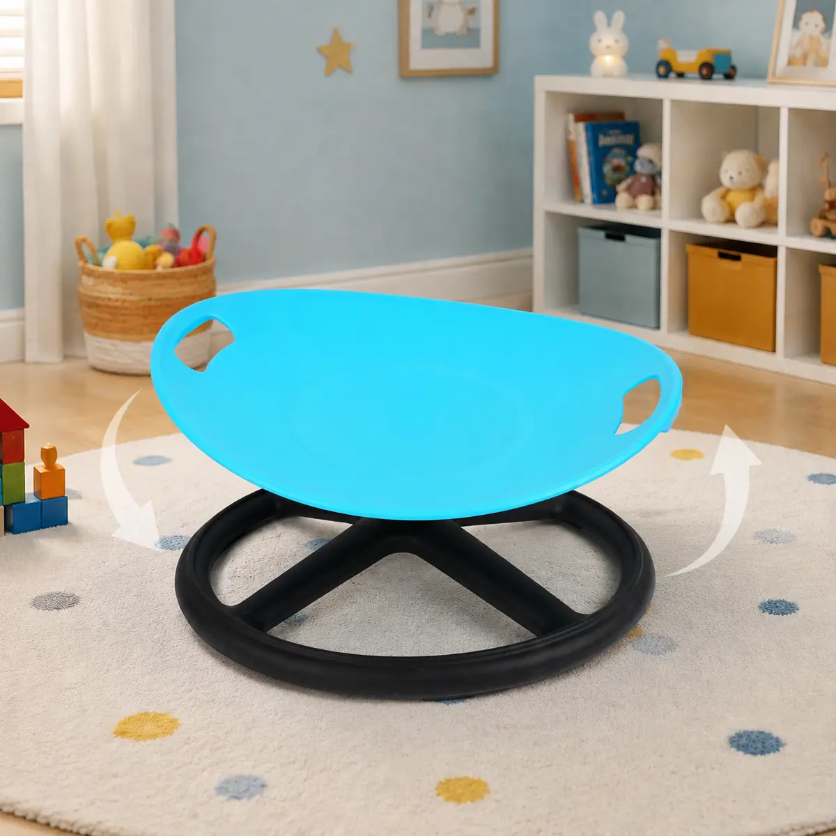 Summer Sale Kids Sensory Swivel Chair, 264LBS Capacity 360° Spinning Chair, Autistic Toddler Sit and Spin Sensory Toy Chair, Non-Slip Metal Base, Ergonomic Rotating Seat for Balance Coordination Focus Training,