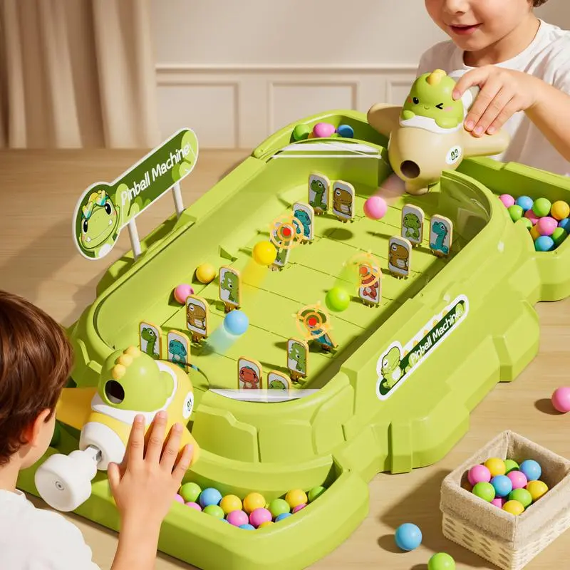 Dinosaur Pinball Battle Kid Board Game - Fast-Action Shooting Toy, Fun Party Gift for Kids (Birthday Party Use), Kid Board Games