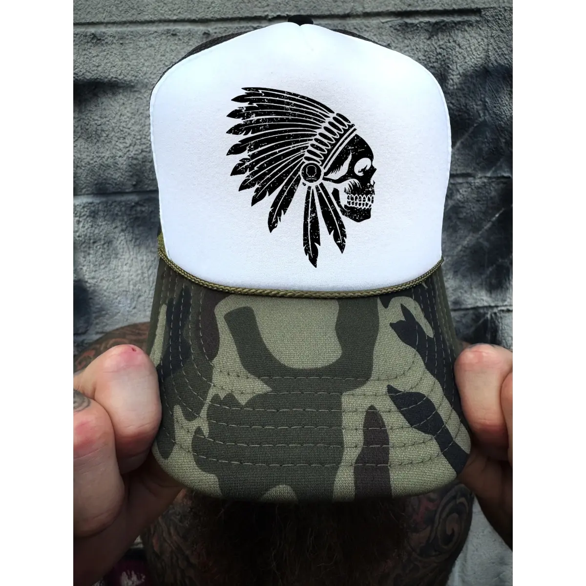 APACHE FOAM CURVED BILL CAMO HAT