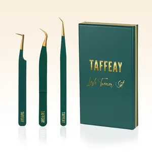 TAFFEAY STY-02 Stunning Beauty Flawless Faning Tweezer Pro Set