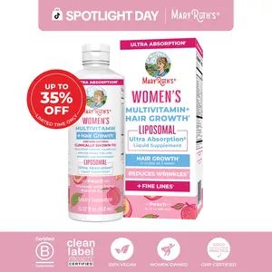 MaryRuth's Women's Multivitamin + Hair Growth Liposomal – Thicker, Fuller Hair In Women - Improve Wrinkles & Fine Lines – Ultra Absorption 15.22 Fl Oz