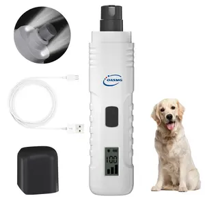 Dog Nail Grinder With 2 LED Light,3 SpeedRechargeableDog Nail Trimmer, Upgraded Powerful ElectricDog Nail FileQuiet And Painless, Pet Nail Trimmer PawPolisher Automatic Electric Trimmer cat nail clipper Professional Small Animal Nail Clippers Kit