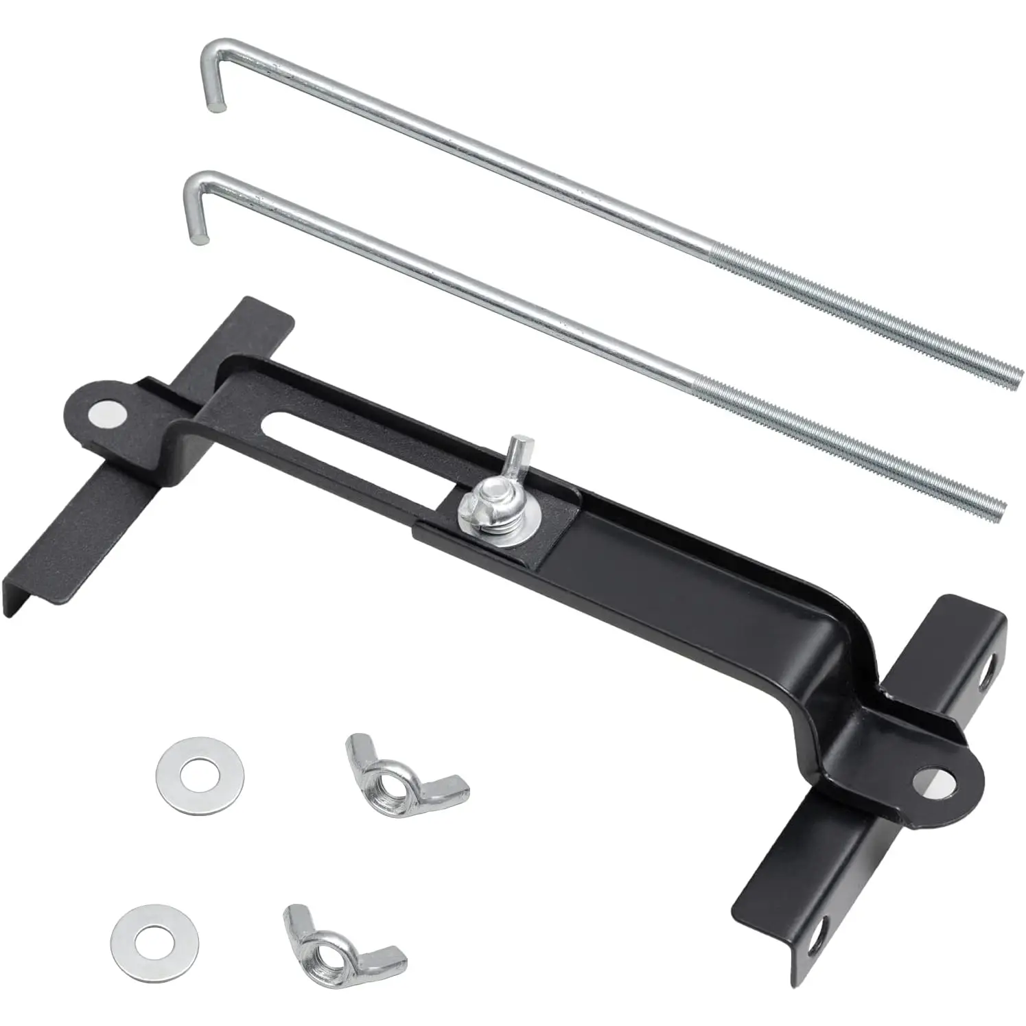 Premium Adjustable Battery Hold down for Tray, Universal Adjustable Battery Crossbar with J Bolt, Fit for SUV Car, Good Contact, Corrosion Resistance (8Inches / 19Cm Bolts) Aoerzn