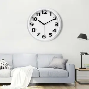 Simple Hanging Clock 3D Stereo Digital Round Clock, Suitable for School, Study Room, Living Room, Kitchen, Quartz Movement Alarm Clock