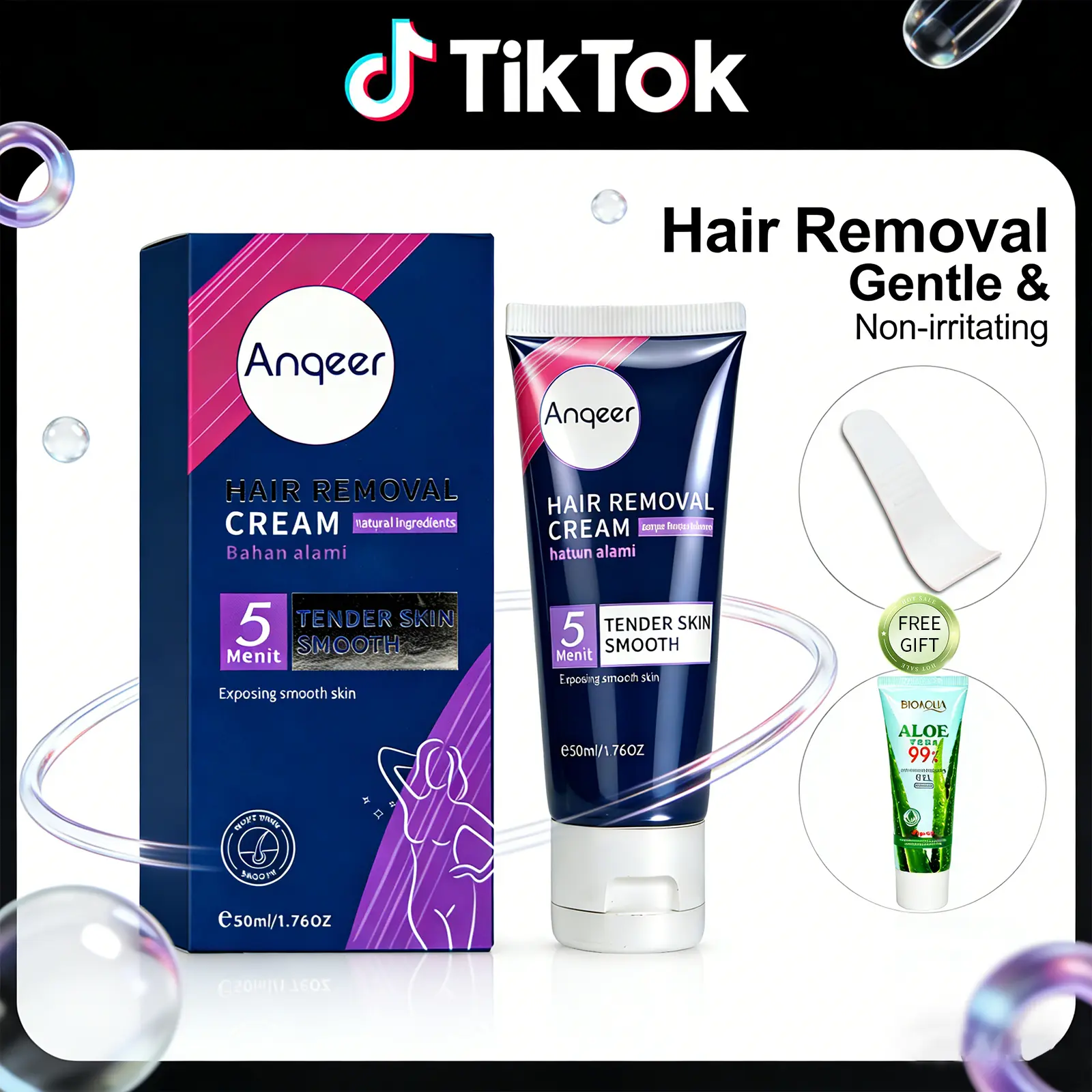 ANQEER Painless hair removal, silky smooth in 5 minutes