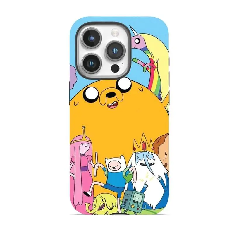 Adventure Time Collage Phone Case - Cute Cartoon Network Fan Art Accessory, Durable Shockproof TPU Safety Protection for iPhone & Samsung Devices