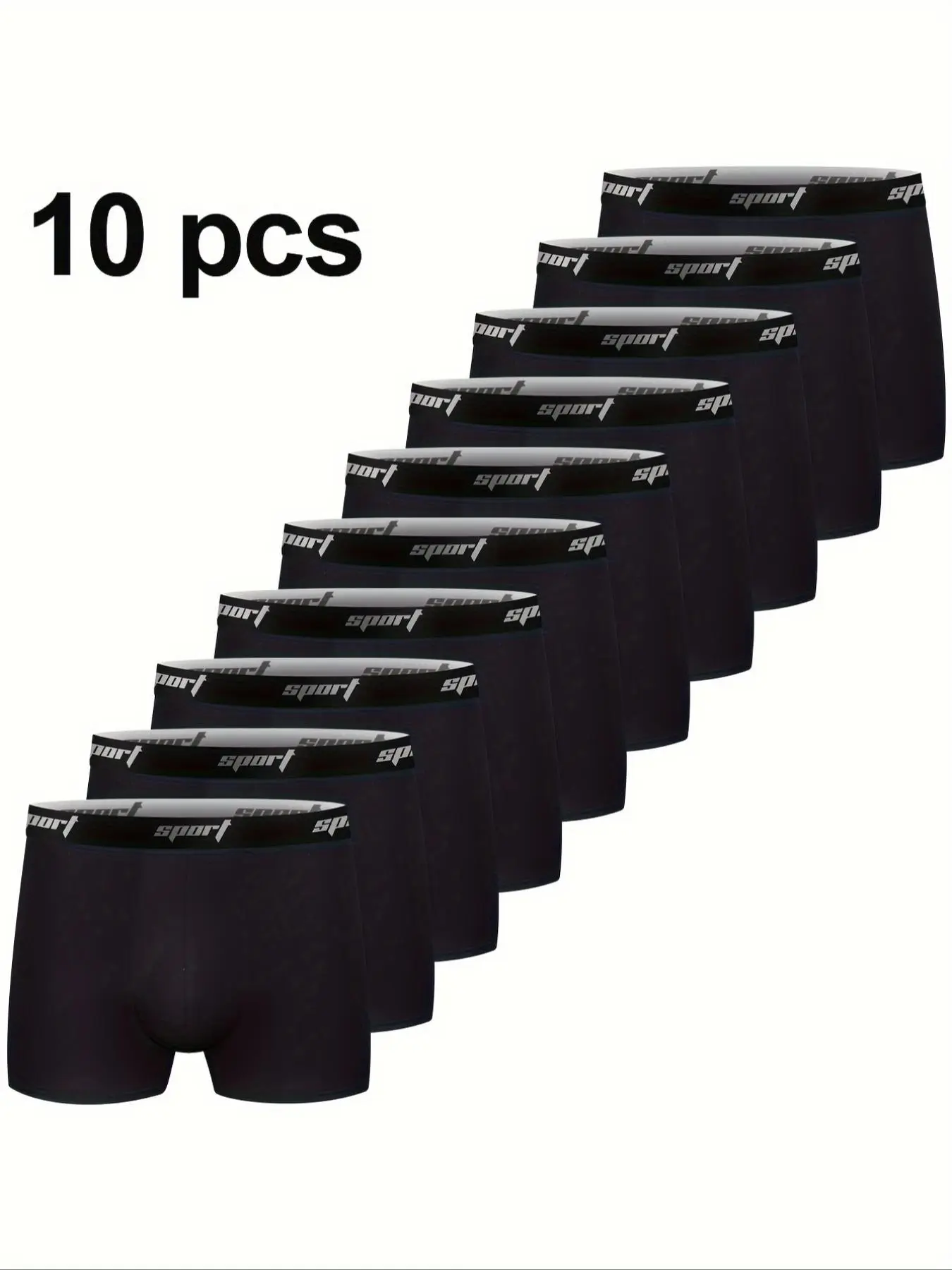 5/10 Pcs Men's Cotton Trunk with Short Leg No Fly, Casual Comfy Breathable Underwear for Daily Wear, Casual Style Underwear, Stretchy Sports Underwear, Workout Underwear, Casual Sports Underwear, Stretchy Gym Underwear, Lightweight Sports Underwear
