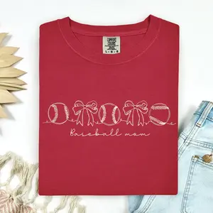 line art baseball mom screen print transfer•
