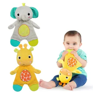 Snuggle & Teethe BPA-free Crinkle Teething Plush Baby Toy - Giraffe