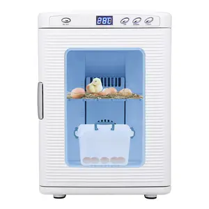 25L Reptile Egg Incubator, Dual Cooling & Heating, 10°C-60°C Digital Control, 12V/110V Portable, White