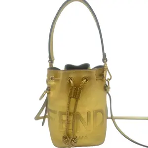 Pre-owned FENDI Leather Bucket Bag Mon Tressor Bucket Bag