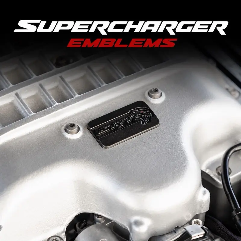 SRT Supercharger Emblem Nameplate – Redeye / Hellcat Style Badge (Mopar)