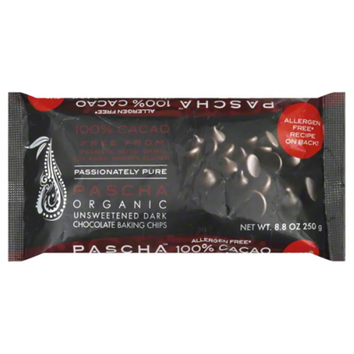 PASCHA Organic Dark Chocolate Baking Chips - 8.75 oz, Pack of 6, Made with Cocoa and Sugar, Chocolates