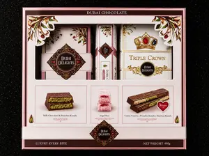 Dubai Delights Assorted Dubai Chocolate Ambient Snack Bites, Dessert Gift Box