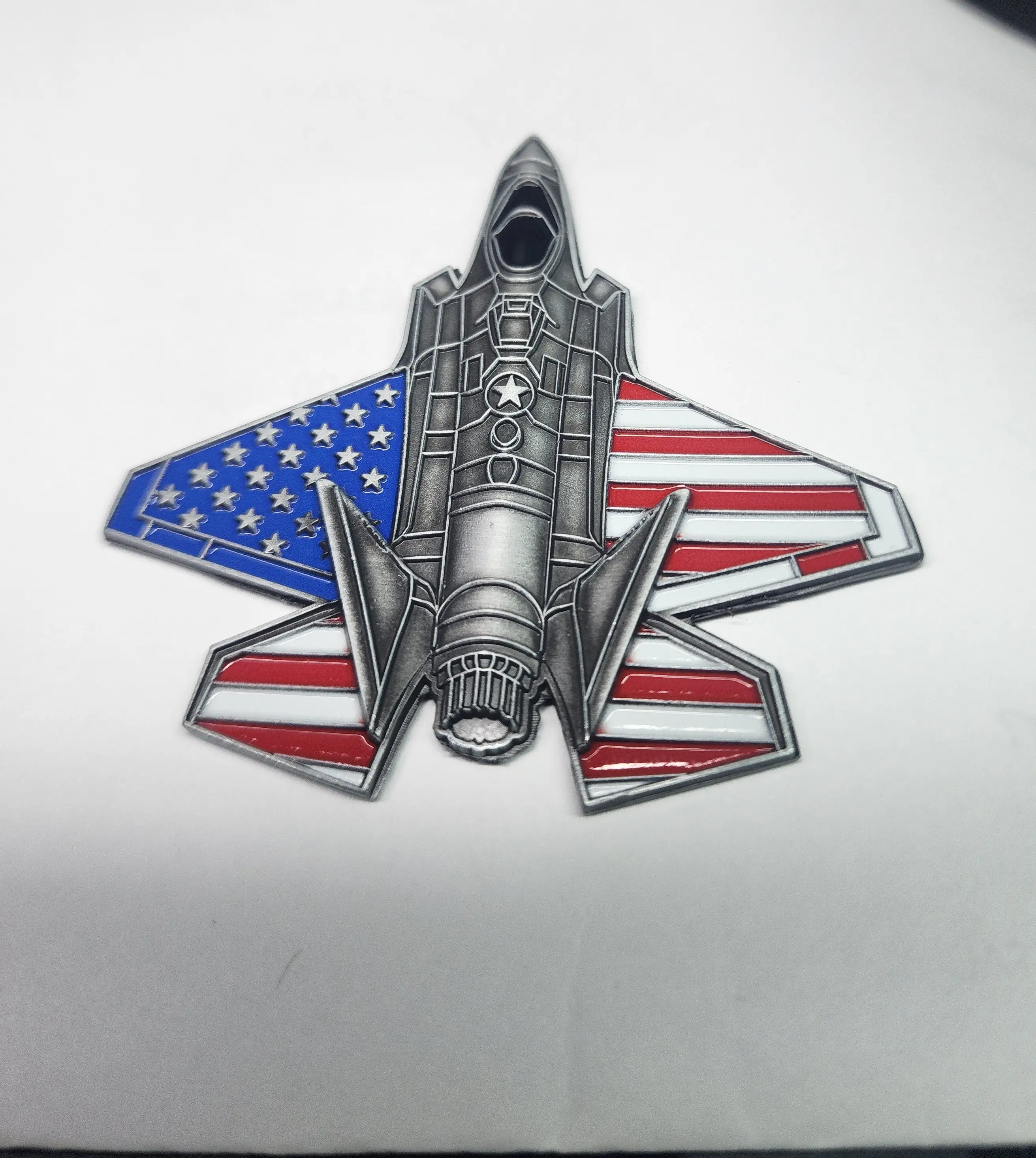 Colorized Fighter Jet Coin