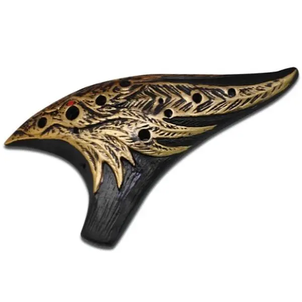 STL Ocarina "Phoenix" 12-Hole Ceramic C-Major Tenor Ocarina - Wind Instrument for Music Lovers
