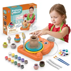 Pottery Wheel for Kids - Complete Pottery Painting Kit Art Supplies Arts and Crafts for Girls Boy Kids Toy, Birthday Halloween Christmas Gift for Kids Ages 6 7 8 9 10 11 12+, (Dog)