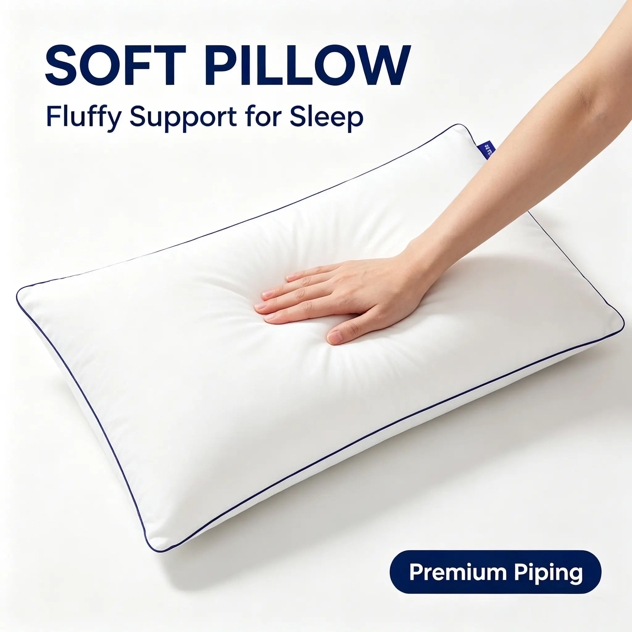 Luxury Hotel Quality Queen Size Pillows, High Resilience Soft Cooling Pillow, Breathable Polyester Bed Pillow, Neck Support for Side Back Stomach Sleepers, All Season Machine Washable