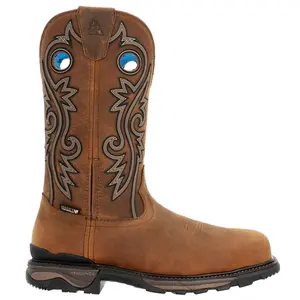 Rocky Mens Carbon 6 12 Inch Waterproof Carbon Toe  Work/Duty - Brown