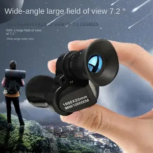 Portable High-Definition Monocular Telescope 1000x20mm with High Magnification Zoom Compact Scope for Hunting Camping Mountaineering Outdoor Fishing and Travel