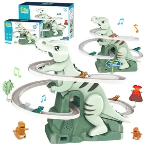 K Intelligent Dinosaur Ladder Paradise | Electric Induction Dinosaur+Luminous Stairs Parent-child Interactive Early Education Toys Children's Day Gifts for Boys and Girls 4-9 years old