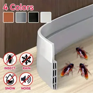 Silicone Door Stopper Roll, Waterproof Sealing Strip, Draft Stopper, Universal Bottom Board for Interior and Exterior Doors, Garage Window Soundproof Dust Block