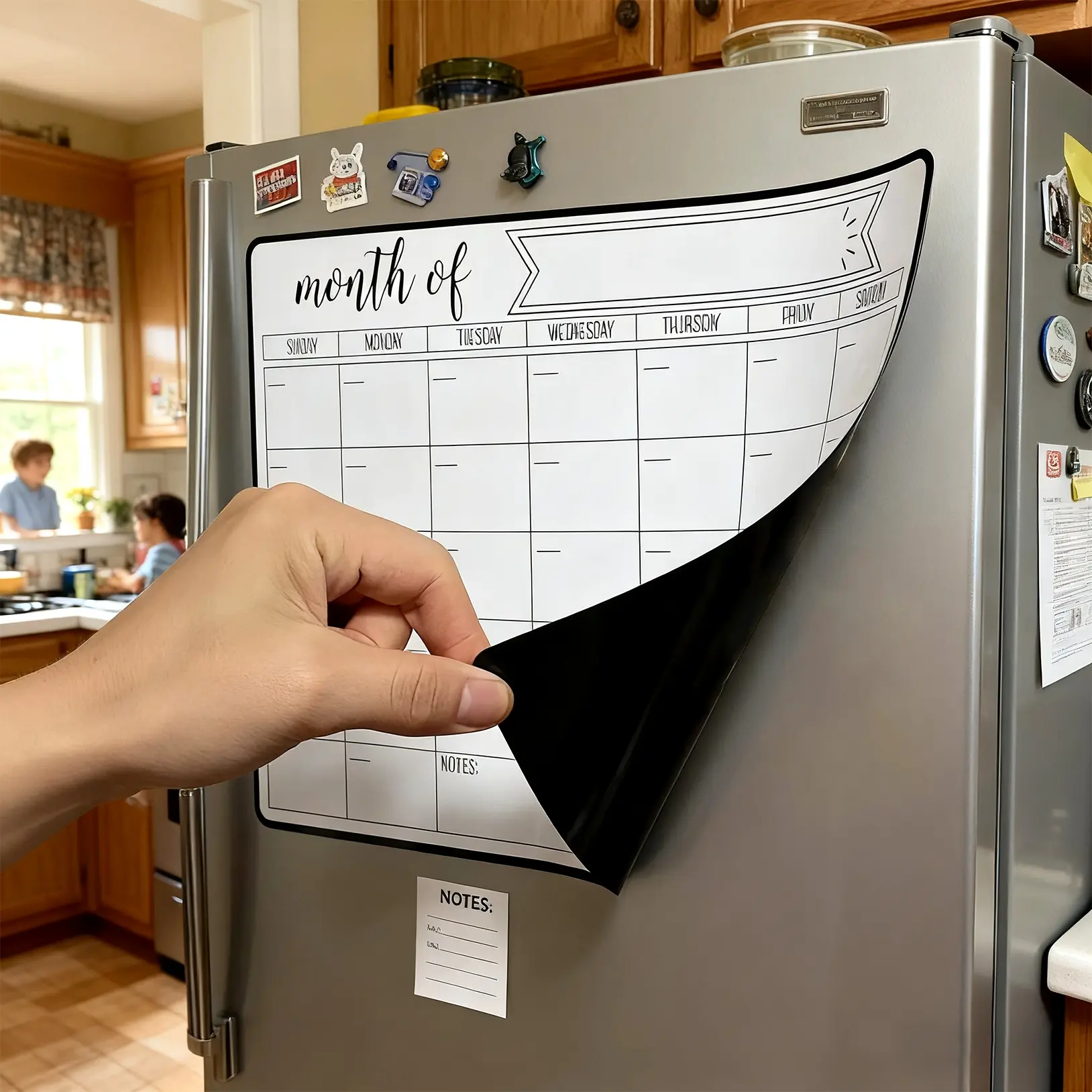Magnetic Refrigerator Calendar, Reusable Monthly Planner, Weekly Dry-Erase Board, Task & Meal Planning, Perfect Christmas Gift, Magnetic Fridge Calendar, Dry Erase Calendar For Fridge