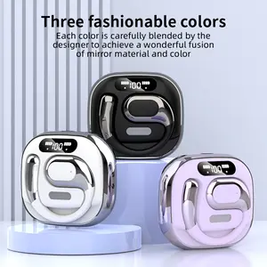 Smart Open-Ear Wireless Earbuds, OWS Ear Tips, LED Battery Display, 48-Hour Standby, Ultra-Long Battery Life, Latest 5.4 Chip, Low Latency, Ear Hook Wireless Earbuds, Sports Earbuds