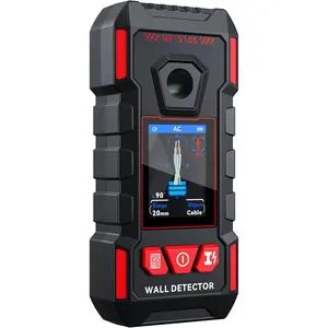 Stud Finder Wall Scanner - 6 in 1 Rechargeable  Wall Detector with  LCD Display and Audio ,Positioning Hole for Accurate Positioning of ,Metal Studs, AC Wires,Joists,Pipes