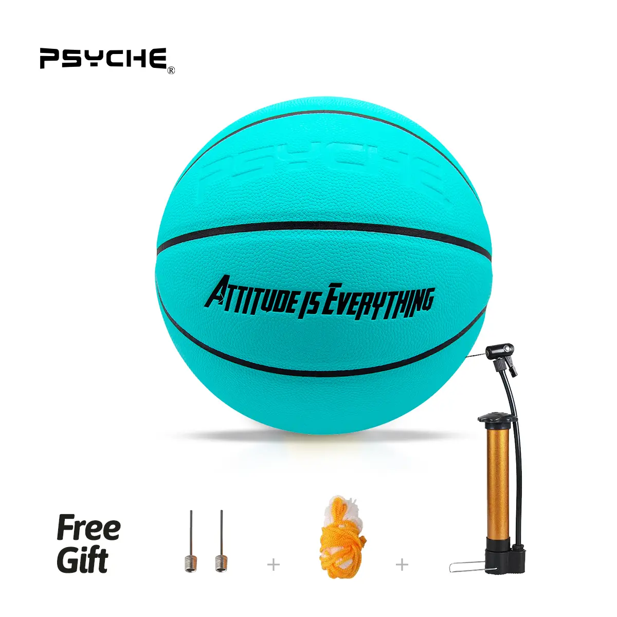PSYCHE Composite Leather Basketball, Official Regulation Size 7 Ball Sports Equipment for Indoor/Outdoor, Street Shot & Home Gym Use