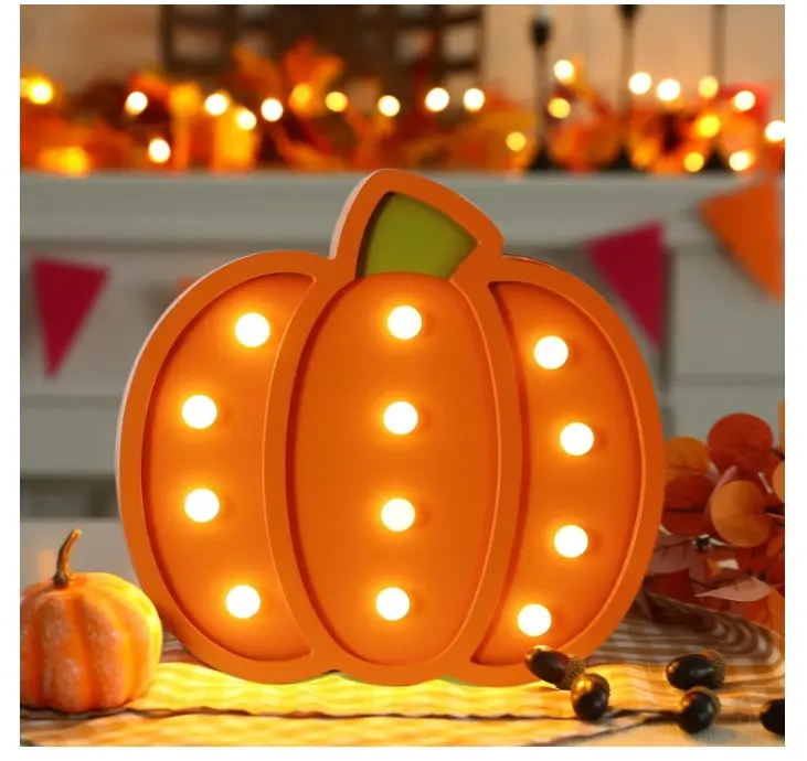 Fall Decor-Fall Decorations for Home-Light Up Wooden Pumpkins- Handmade Pumpkins with Light for Thanksgiving Halloween Home Kitchen Tabletop Decor Gift Pack