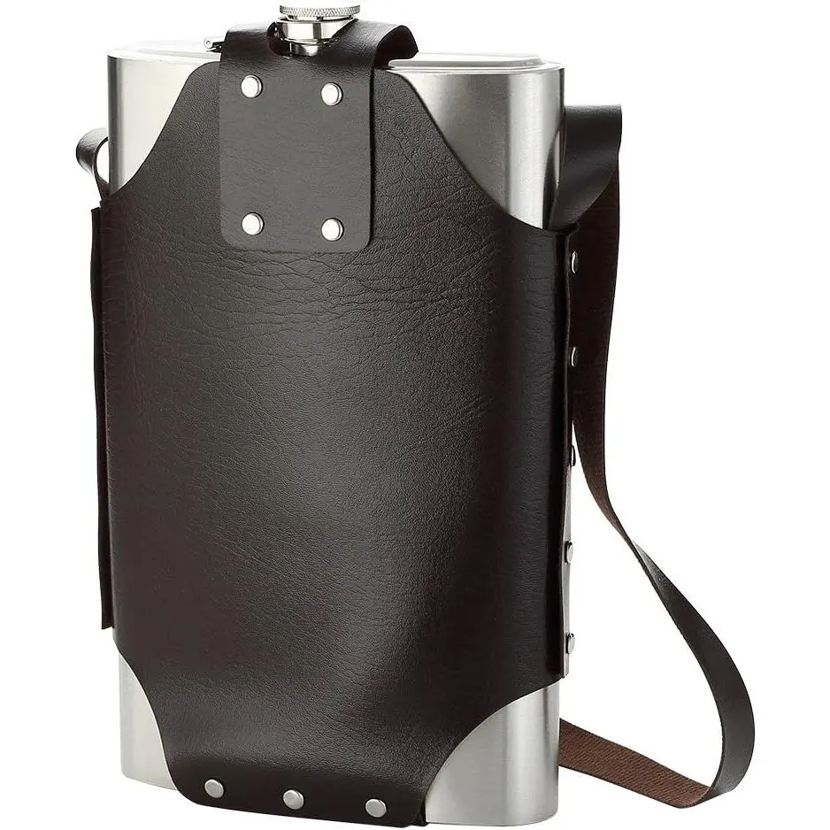 64 oz Classic Stainless Steel Liquor Whiskey Hip Flask, Silver Drinkware Containers