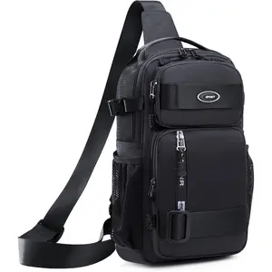 BIGWIG Crossbody Bag Sling Backpack for Men - Durable Water Resistant Design with 8 Pockets - Ergonomic Comfort & Lightweight Build - Ideal for Travel Sport Running Hiking