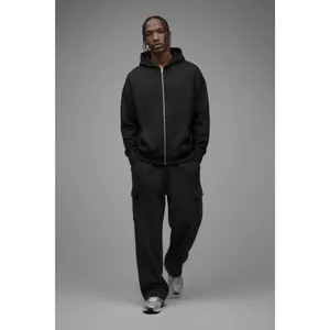 410 Baggy Cargo Sweatpants - Black